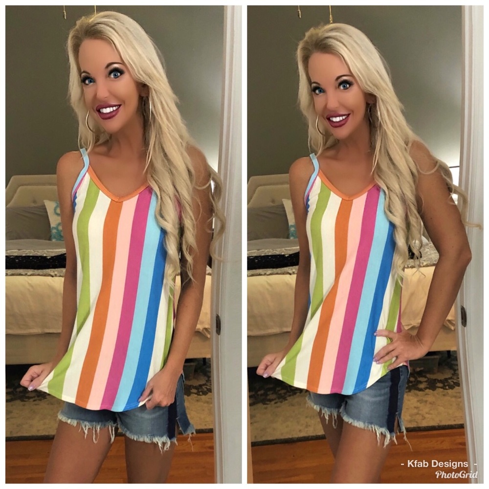 🛍LAST 1! French Terry Striped Tank! - Picture 8 of 8